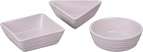 Le Creuset Juego de 3 platos de tapas de gres, chalota