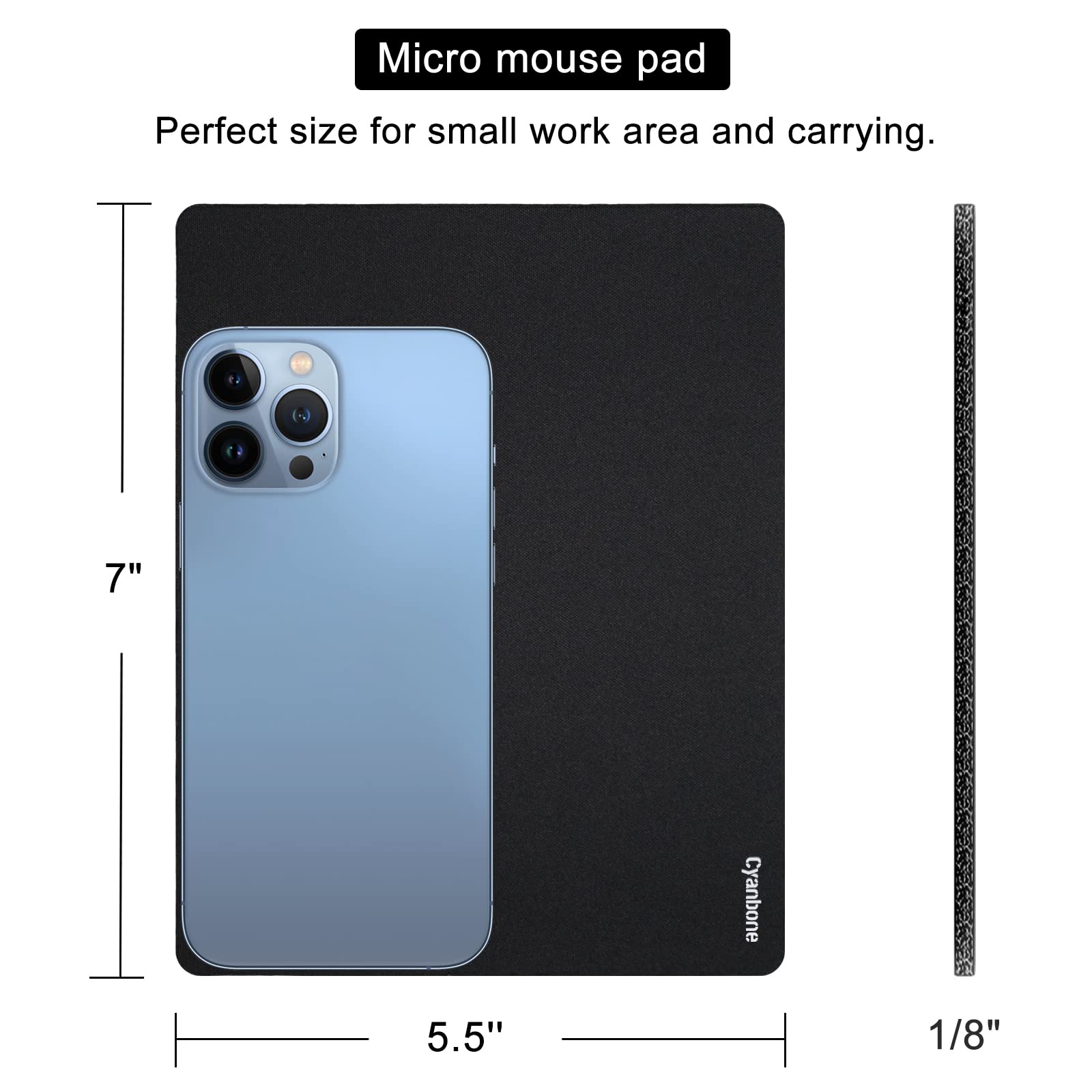 Mini Mouse Pad Small Size 2 Pack, Portable Mouse - View #5