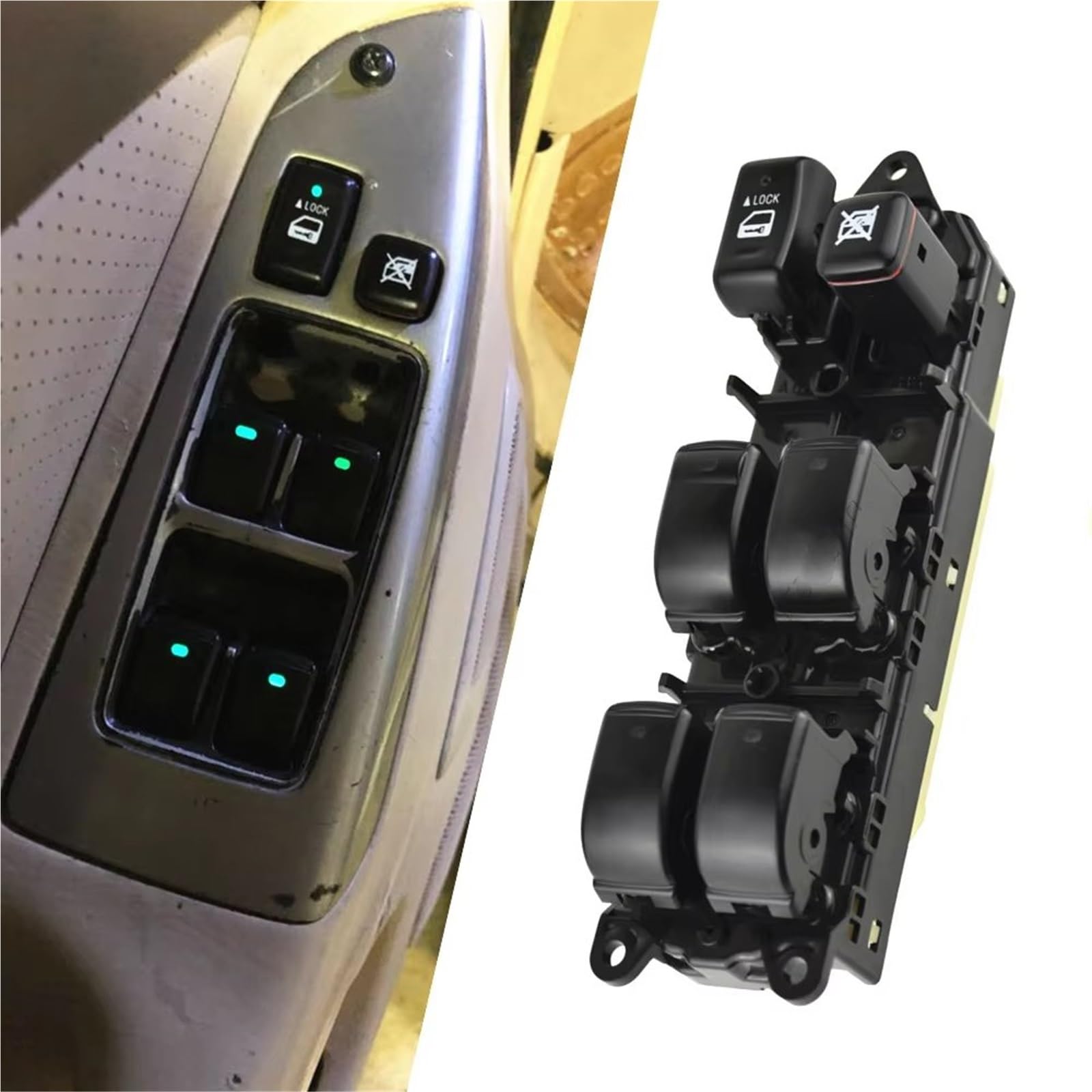 Bouton Commande vitre Interrupteur De Vitre Électrique 8404060090 84040-60090 Pour Toyota Pour Land Pour Cruiser 120 Prado GRJ120 TRJ120 Lève-Vitre Interrupteur