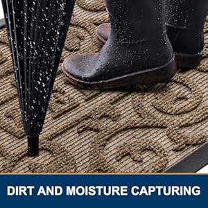 Smiry welcome door mat outside entrance heavy duty trap dirt and moisture easy clean low profile patio porch indoor outdoor front doormat for entry 295×17 inch brownwelcome  urban country home decor