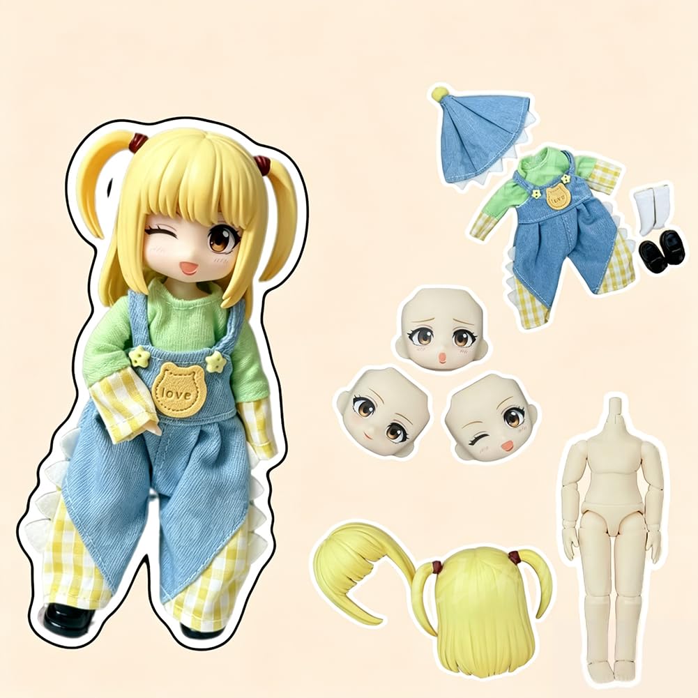 Amane - Figura de anime articulada, cara intercambiable, 14 cm