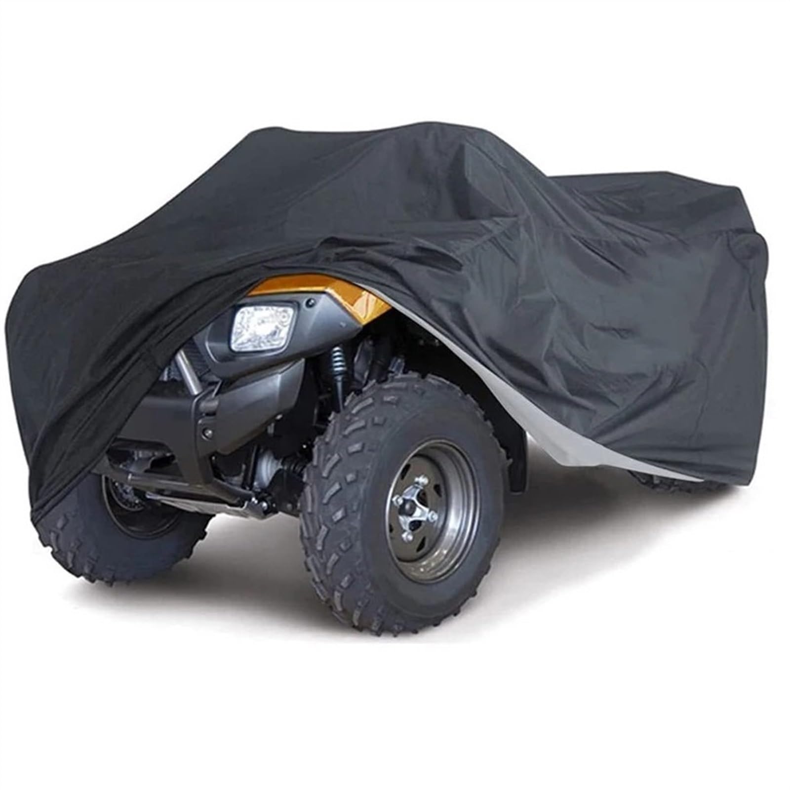 Ochrona pokrowca na motocykl, pokrowiec na motocykl ATV Wodoodporne pokrowce na gokarty Uniwersalne, całoroczne wodoodporne, chroniące przed kurzem akcesoria do pokrowca na skuter śnieżny (kolor: czar