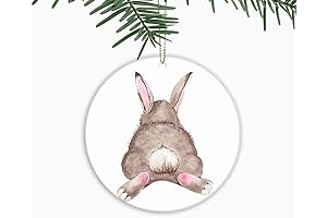 Ceramic Bunny Christmas Ornament: A Jingling Addition to Your Holiday Decor