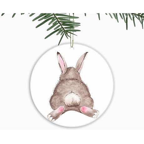 Ceramic Bunny Christmas Ornament: A Jingling Addition to Your Holiday Decor