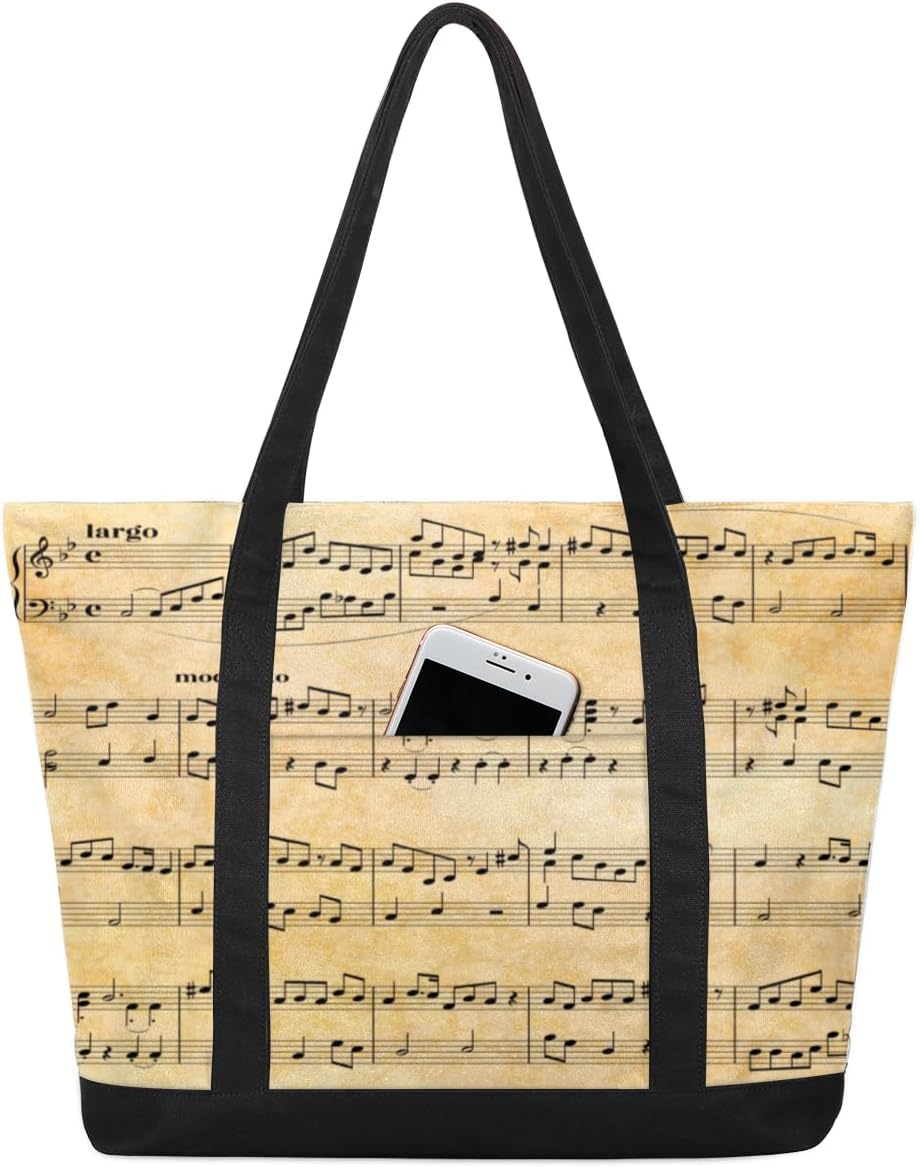 Tote Bag Tote Bag for Women Reusable Grocery with Zipper Large Capacity for Activity