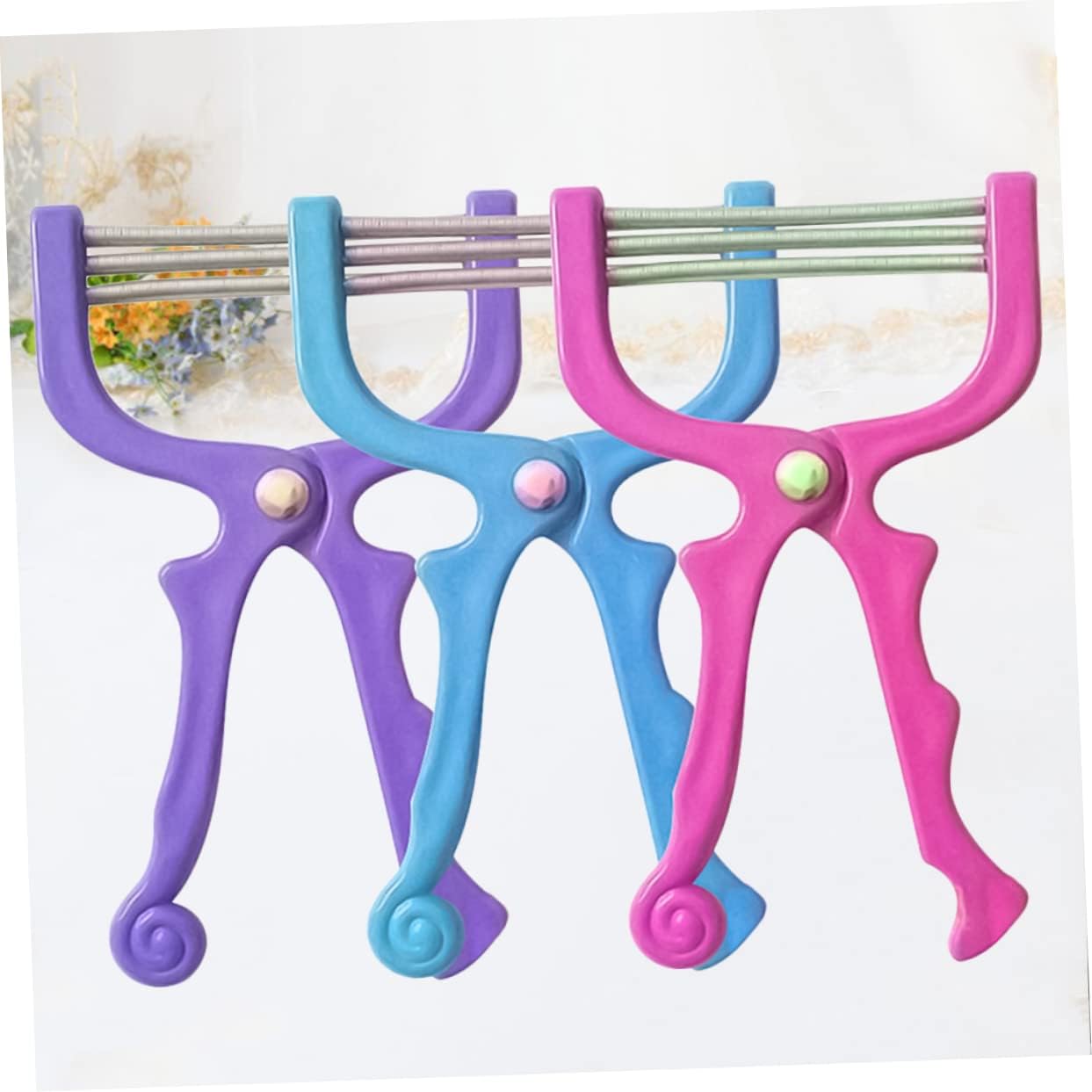 BESTYASH 3PCS Portable Facial Hair Removal Tool Spring Epilator for Women Men Painless Face Hair Remover for Forehead Cheeks Upper Lip Chin Smooth Kit Random Color