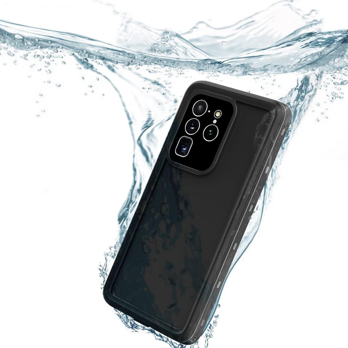 redpepper Waterproof Case for Samsung Galaxy S20 Ultra 5G, 6.9-inch IP68 Certified Slim Shockproof Dustproof Full Body Seal Underwater TPU PC Outdoor Transparent Cover, Support Wireless Charging