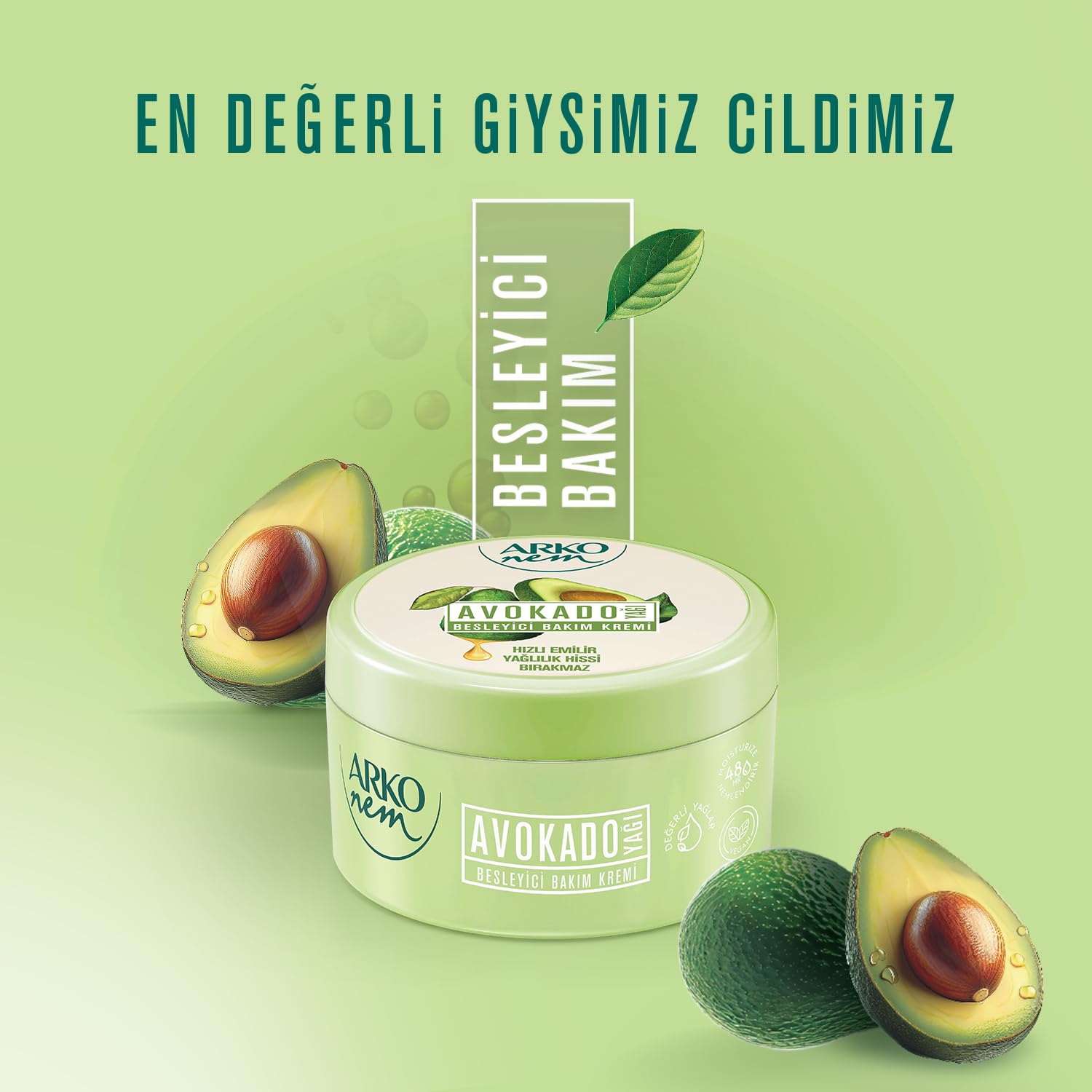 Arko Nem Değerli Yağlar Avokado Yağı Nemlendirici Krem, 250 ml