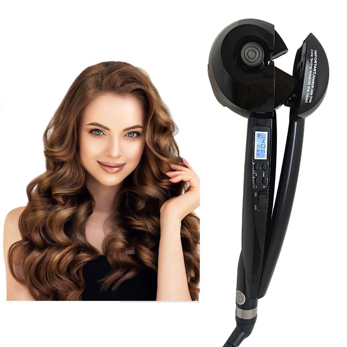 Modelador de Cachos Automático Profissional Premium Bivolt Cerâmico com Controle de