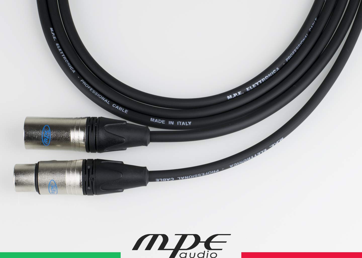 Zrównoważony kabel mikrofonowy dla MIKROFON ACTIVE CASSE profesjonalny MIXER Made in Italy 2 XLR kannon MĘSKIE (40)