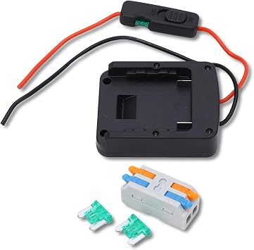 Battery Adapter - Compatible with 18V Lithium BAT Series, Stable Power Supply for E - Bike Scooter Conversion, ABS Material with 30A Protection for Safe