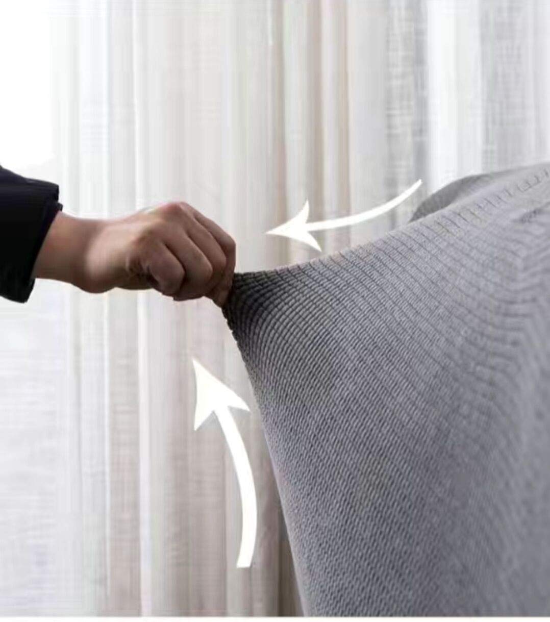 Hearda Housse Tête De Lit Extensible, Housse De Protection Nordique Pour Têtes De Lit Simples Et Doubles (160cm, Gris Foncé