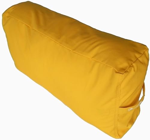 Cojín de yoga rectangular grande para piernaespalda para yoga activo, 25.5 x 13.75 x 9.5 pulgadas, funda extraíble duradera para un fácil cuidado