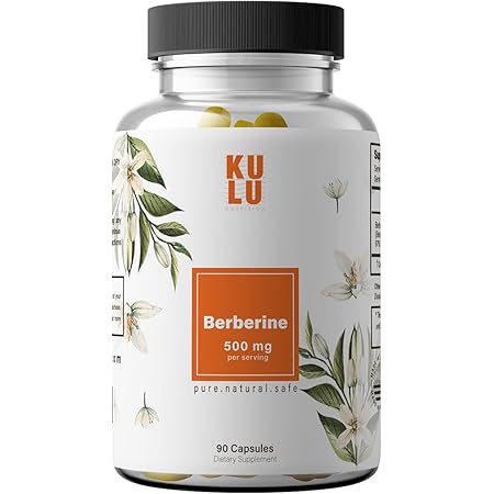 High Strength Berberine HCl Supplement - 500mg per Serving with 97% Standardized Purity - for Healthy Blood Sugar, Glucose Metabolism, Immune System, Insulin Support - 90 Capsules