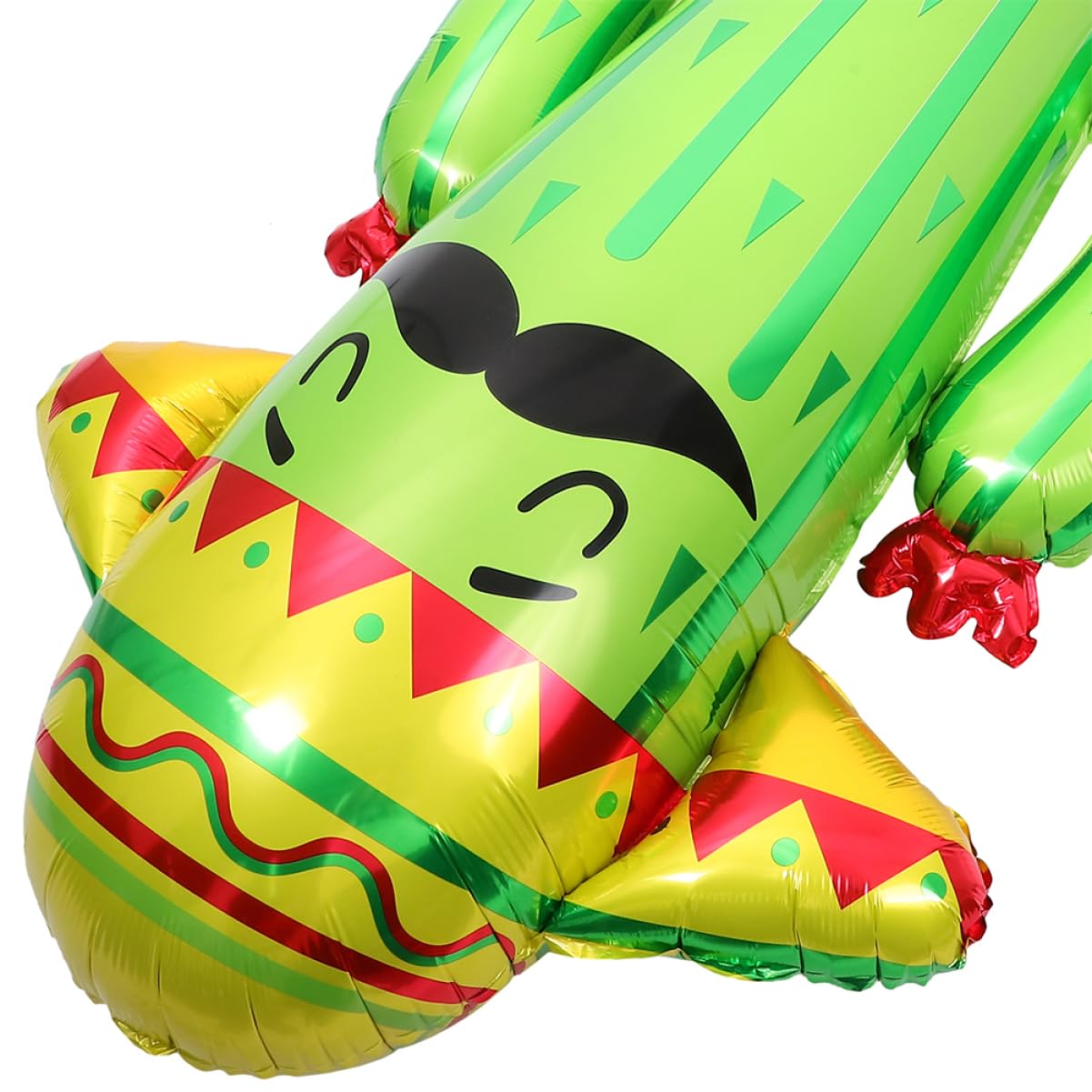 Palloncini a Forma di Cactus 3d 4 Pezzi in Alluminio Verde