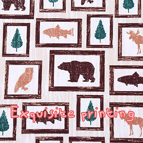 GlowSol Christmas Short Curtains, Animals Pattern Christmas Window Curtains for Kitchen Living Room Bedroom Bathroom 2 Panels Boho Xmas Home Decor Rod Pocket Half Window Cafe Curtains, 27.5" W x 24" L