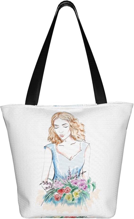 Amazon トートバッグ レディース バッグ ハンドバッグ おしゃれ 無地 人気 肩掛け 大容量 通勤 通学 旅行 ギフト 韓国 大学生 キャンパス トートバッグ ファッションの新しいお気に入りの美しさ トートバッグ