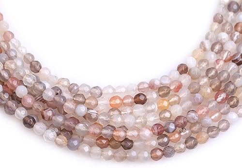 Miniatura 4 de JOE FOREMAN Cuentas de ágata de Botswana para hacer joyas, piedras preciosas naturales, semipreciosas, 0.118 in, redondas, facetadas de 15 pulgadas