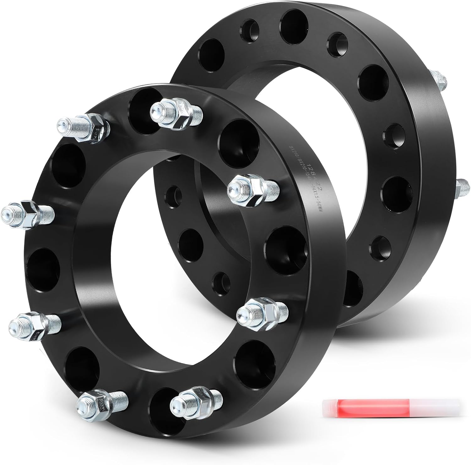 SCITOO 2Pcs 8x210 Wheel Spacers 2" Bore 154mm Studs 14x1.5 8Lug Wheel Spacers Fit for Chevrolet Silverado 3500 2011-2018, Silverado 3500 HD 2011-2024, for GMC