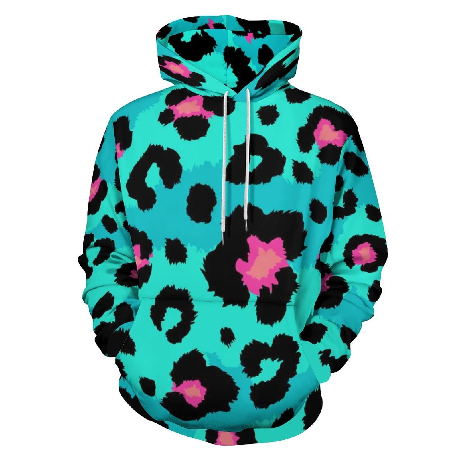Adult Hoodie Leopard Skin Sweatshirts Hoody With Pocket For Men Women