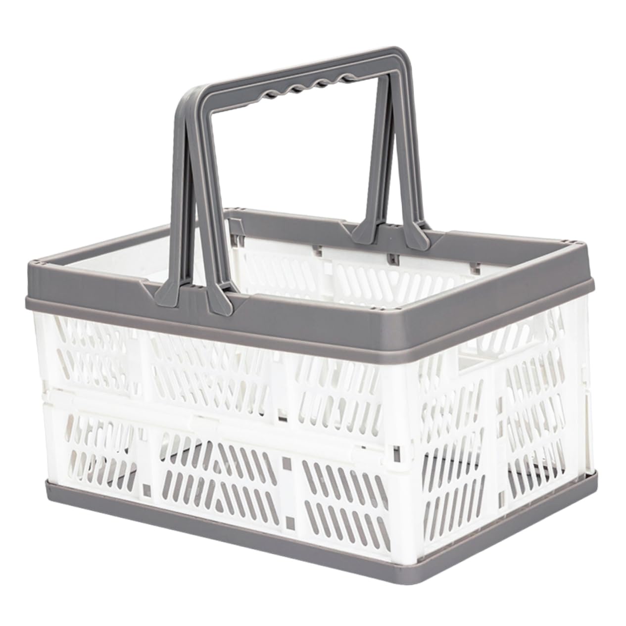 SUPVOX White Office Foldable Storage Basket