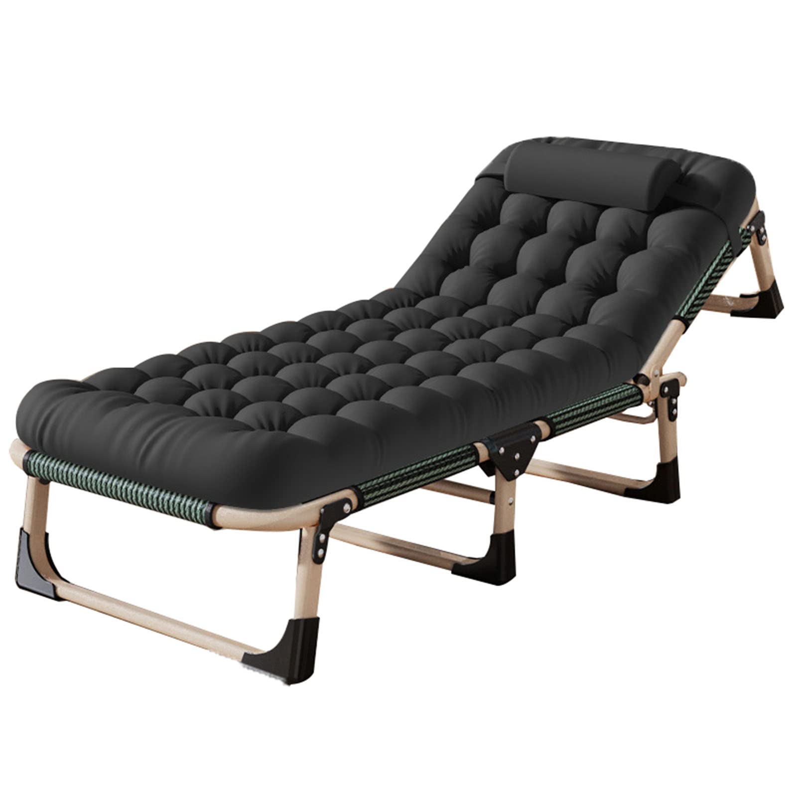 Lettino da campeggio pieghevole portatile regolabile in 5 posizioni, ideale per campeggio, spiaggia, piscina, patio, prato e abbronzatura solare, leggero e comodo