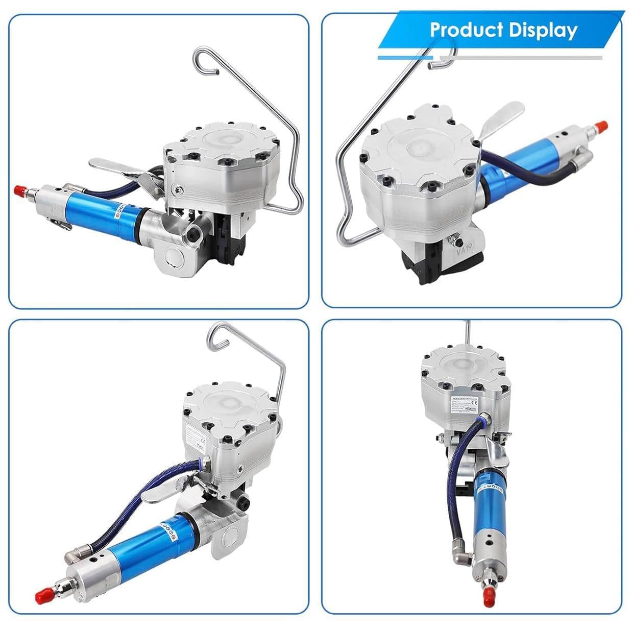 Pneumatyczna maszyna do spinania taśmą stalową,prasa do metalu na gorąco do przemysłowego pakowania,taśmy opakowaniowe o szerokości 0,75" (19 mm) do mocnego spinania i pakowania