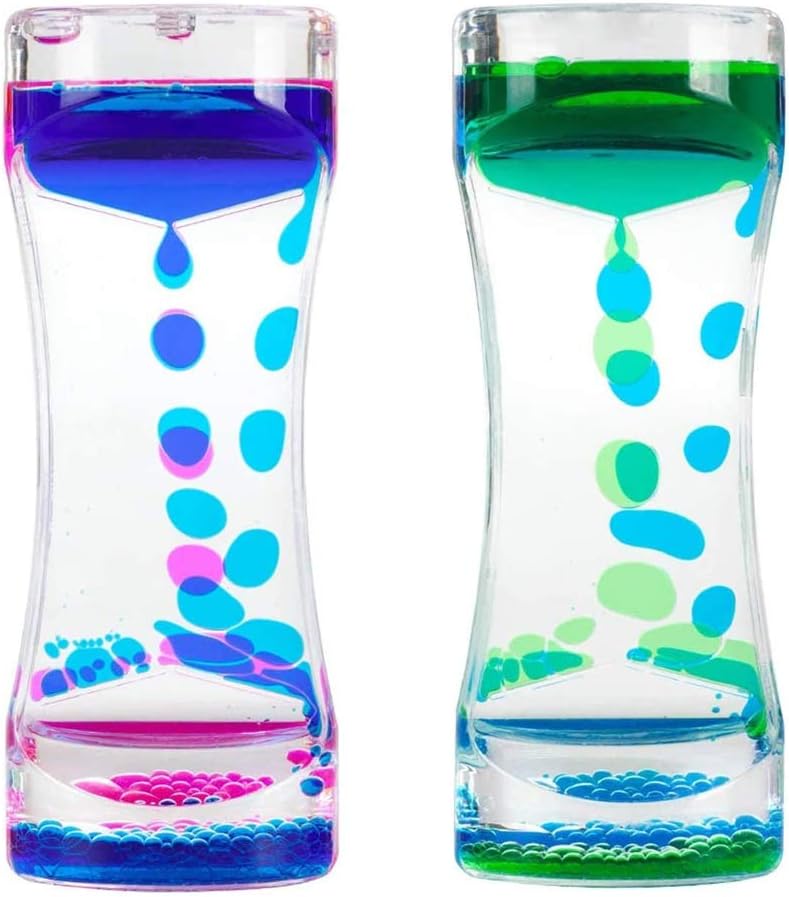 Mgsiko Gota de Agua Reloj de Arena Aceite Líquido Reloj de Arena Temporizador líquido Temporizador de Huevo Reloj de Doble Color Temporizador de Cocina Divertido Temporizador Corto Niños Navidad