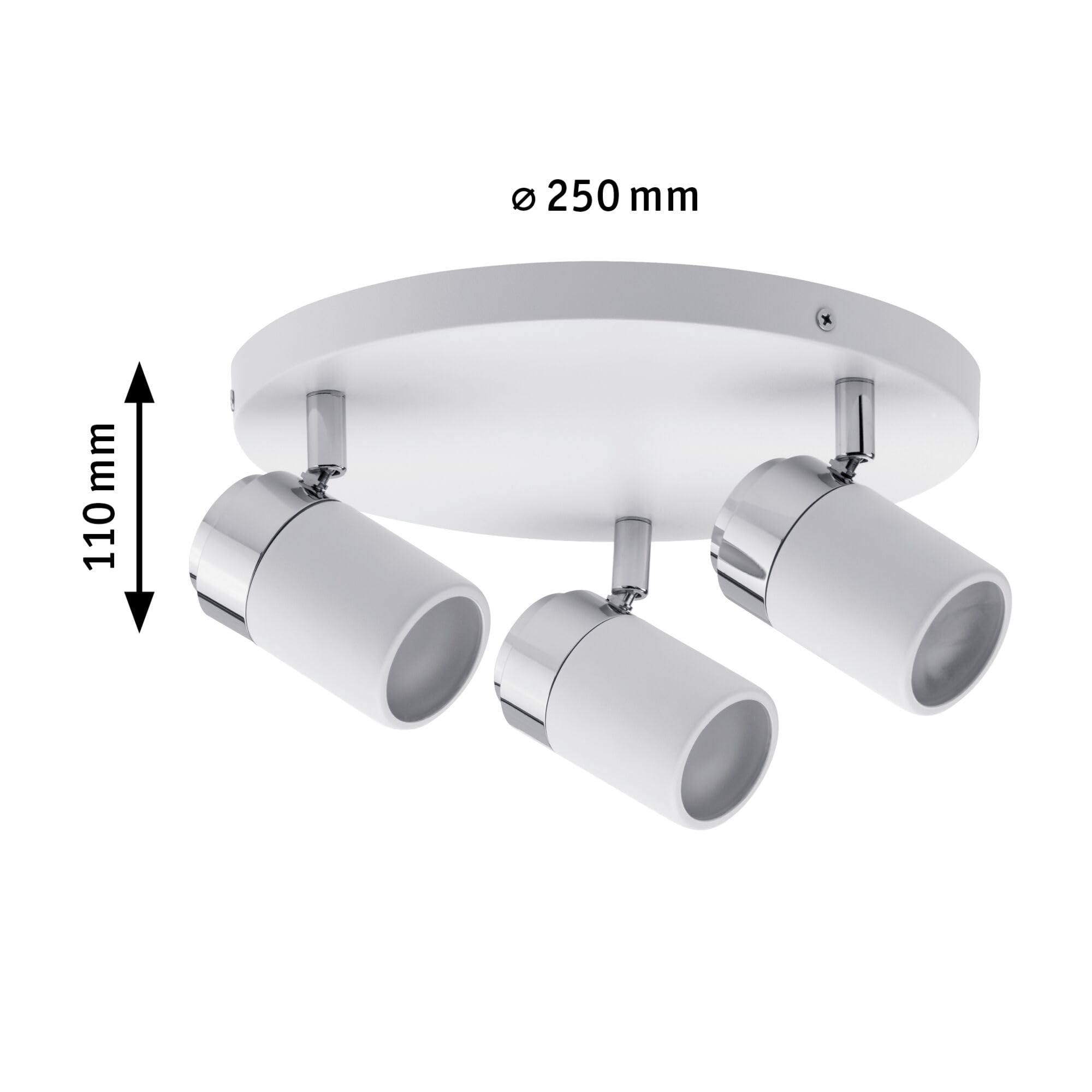 Paulmann 66712 Spotlight Zyli IP44 Rondell GU10 230V Metall Deckenleuchte