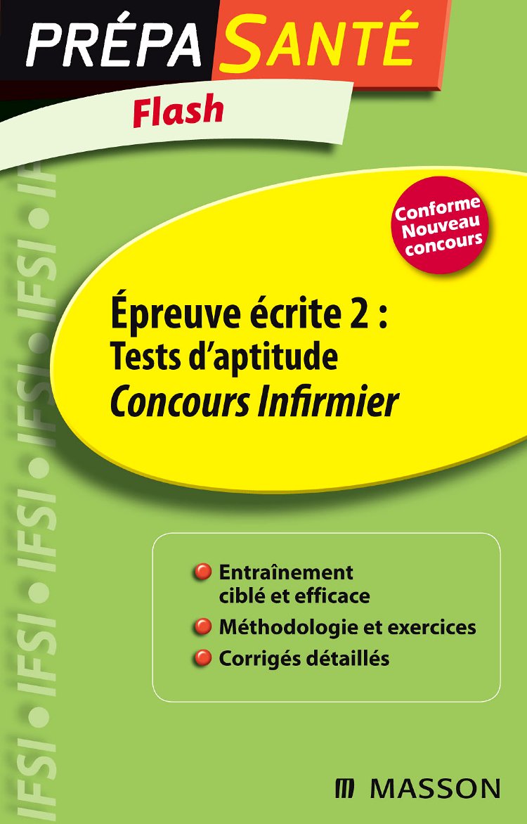 Buy Flash epreuve ecrite 2 - tests d'aptitude concours infirmier — BookShops.in