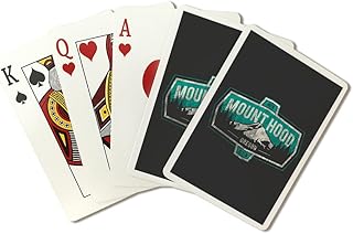Lantern Press Mount Hood, Oregon, Contour (52 Playing Cards, Poker Size Card Deck with Jokers)