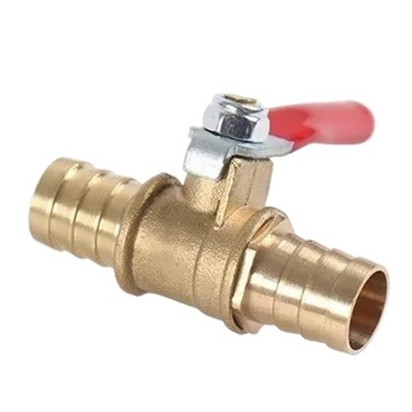 RUAJOGYNVM 1PCS 6mm 8mm 10mm12mm Ball Faucet Shutoff Ball Valve Hose Inline Water Oil Air Gas Fuel Line Small Brass Ball Valve(10mm