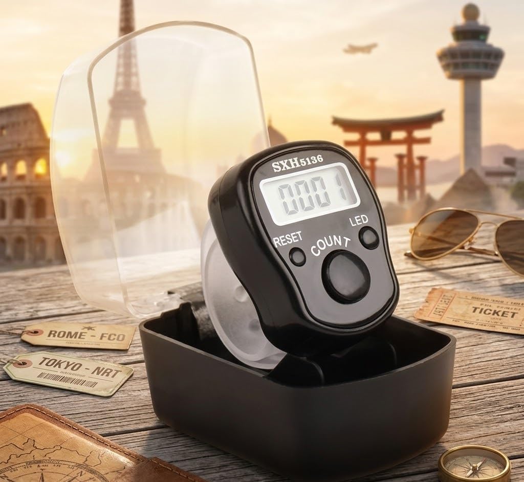 sakar digital finger tally counter ring with led display for prayer counting zikr tasbeeh silent click counter for yoga meditation habit tracking muslim gift portable use