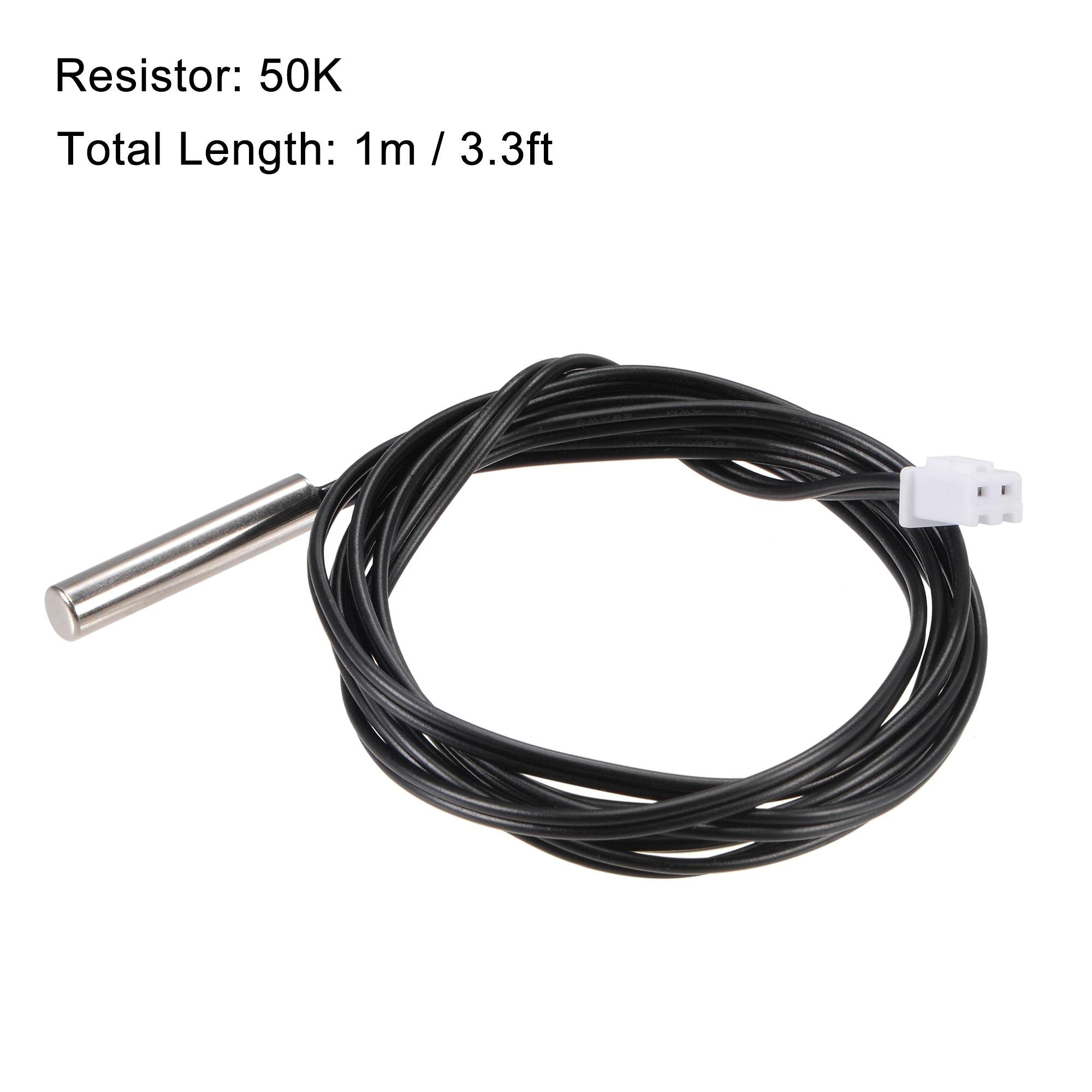 Sensore Termico NTC 20K – Confezione Da 3, Con Cavo Da 40 Cm, Testa Epossidica A Forma Di Goccia, Range -30 A 125°C