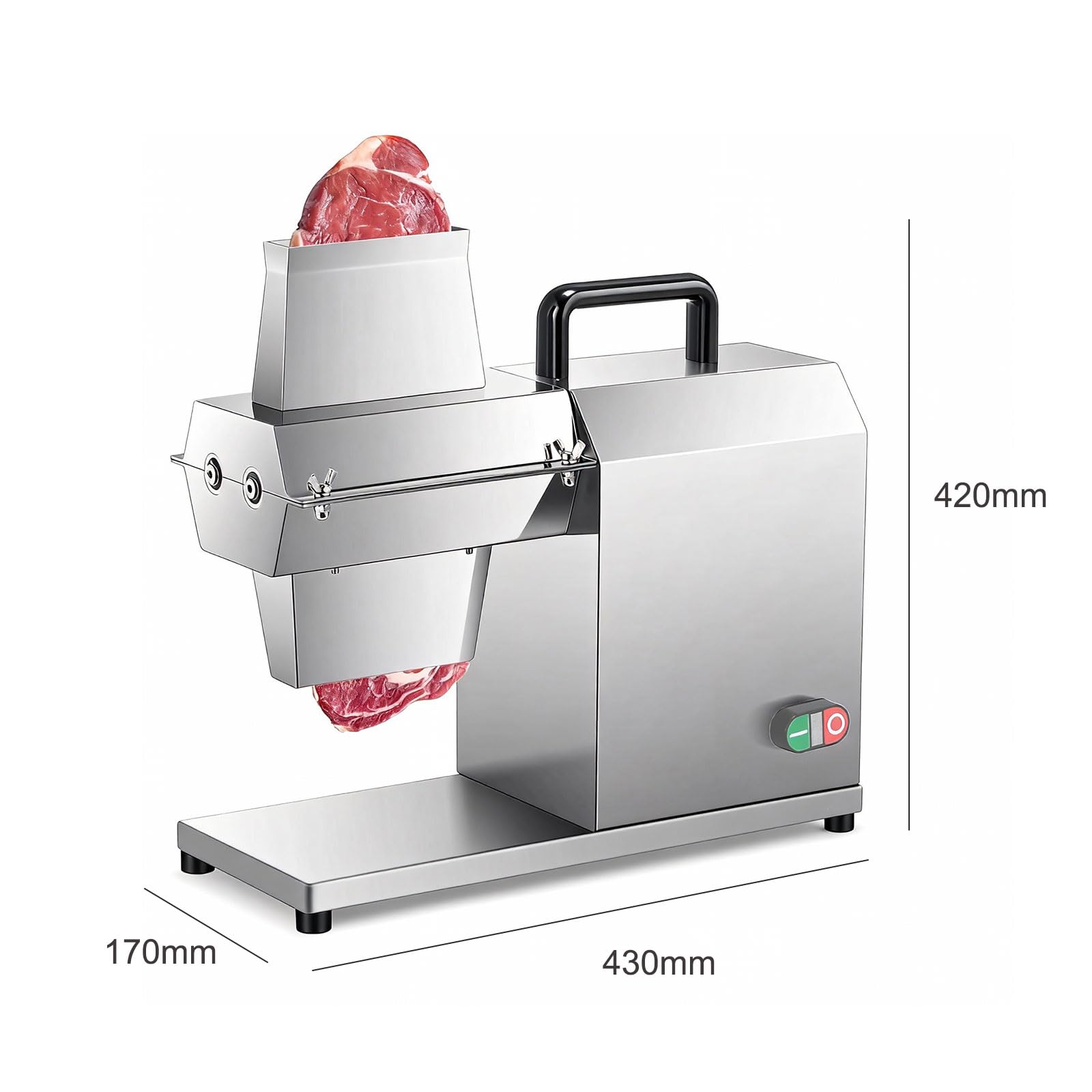 Batticarne elettrico, in acciaio inox, ad alta velocità, per carne di manzo, tacchino, pollo, maiale e pesce
