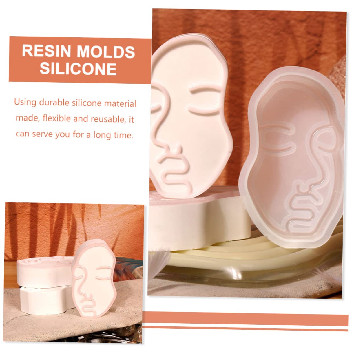 Gadpiparty 5 Set Stampo Silicone Per Saponi Da Flessibile E Riutilizzabile Per Creazioni Fai Da Te Per Decorazioni E Regali Unici 2 Pezzi*5