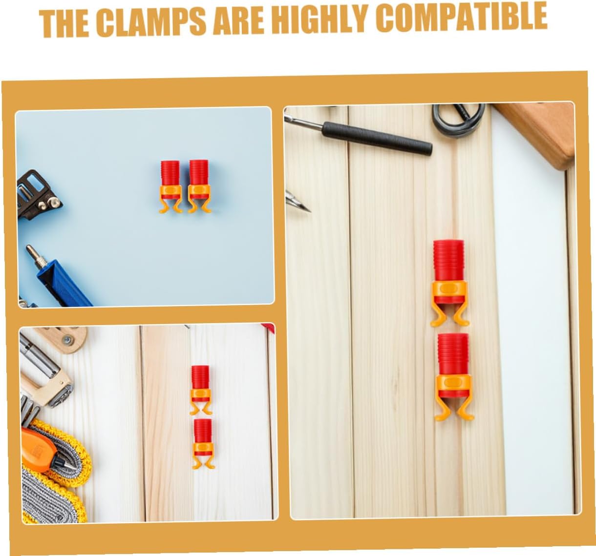 SHOWERORO 15pcs Screw Sleeve Holder and Fixing Screw Gripper Clamp Plastic Woodworking Clamp Tool for Manual Workholding and Universal Woodworking Applications