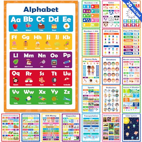 Image of KIDS KING 20 Toddlers Learning Posters - Basic (11 inchx17 inch)