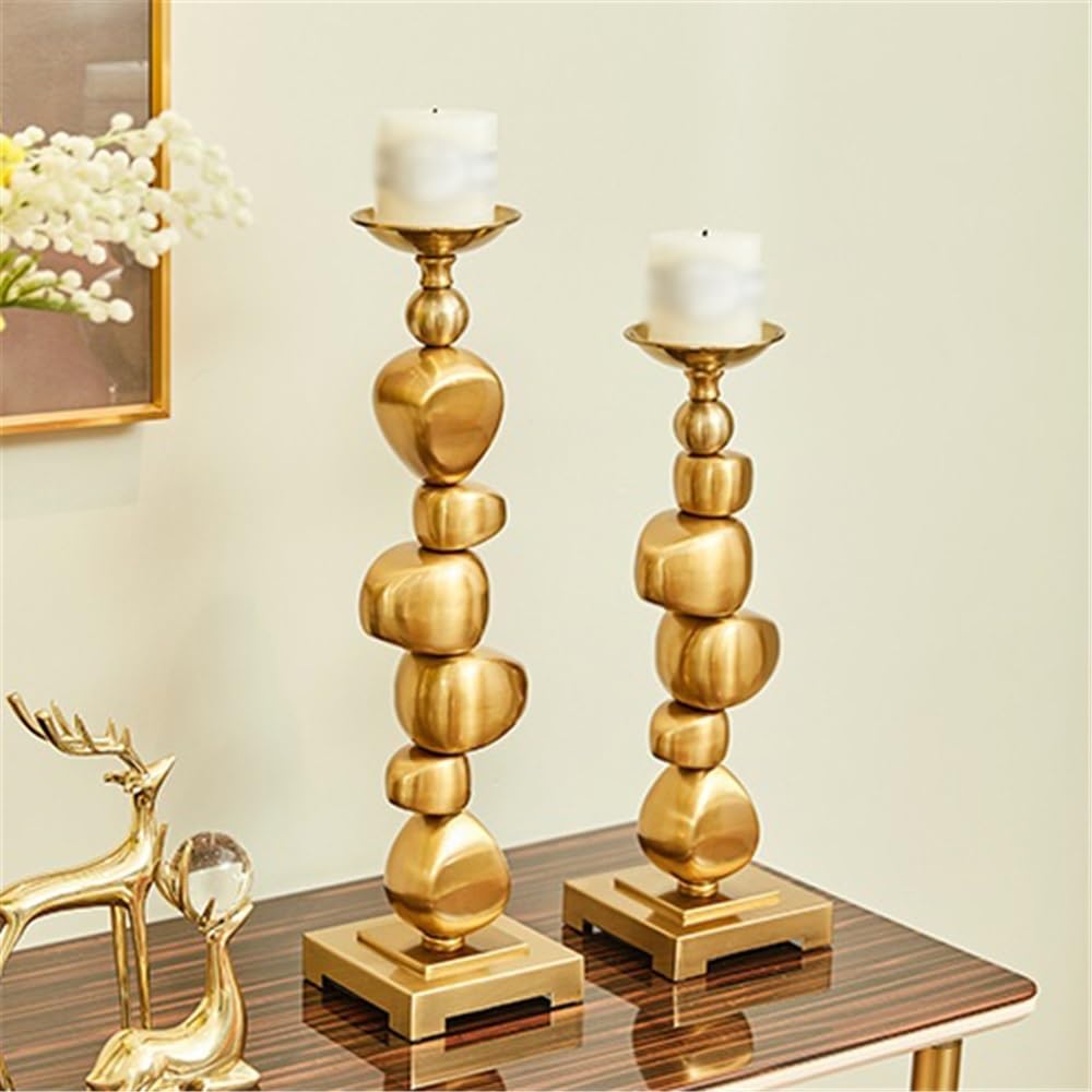 Portavelas Adornos Decorativos con portavelas de 2 Piezas Decoración(Grande)