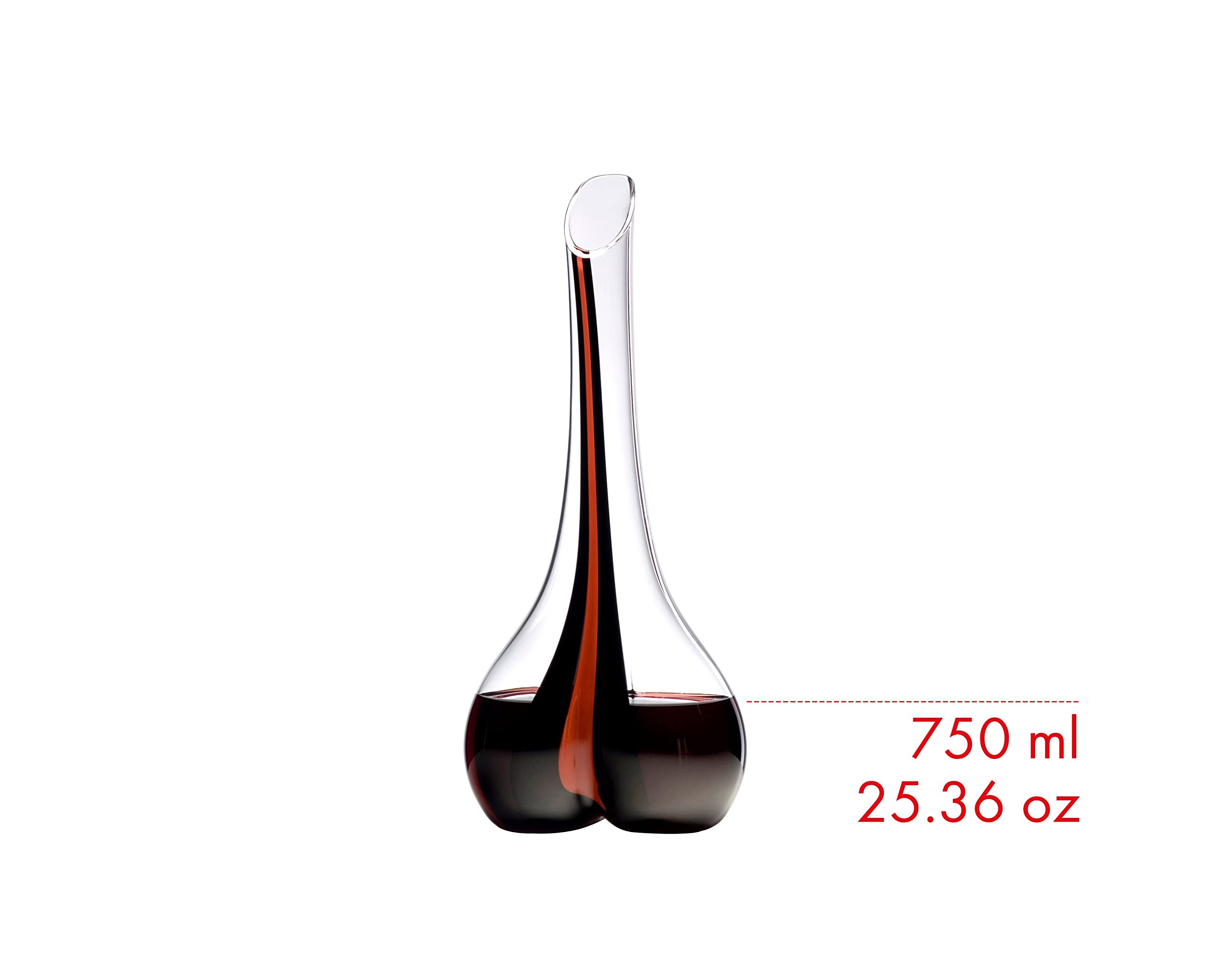Riedel Czarny krawat uśmiech karafka czerwona