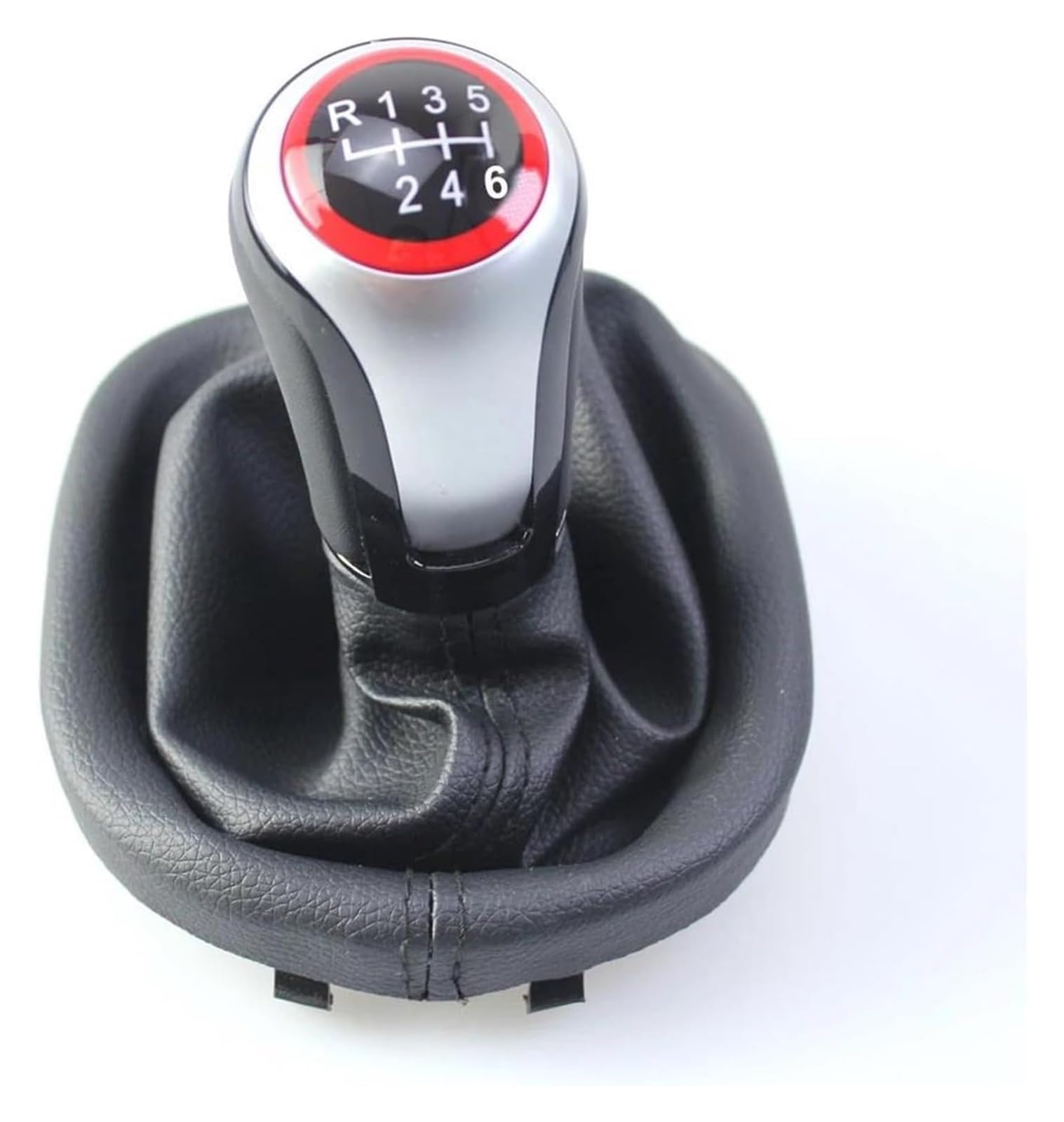 UTONGMU Manual Gear Shift Knob for VW for Touran for Caddy II MK2 Gear Shift Knob MT 5 6 Speed with Gaiter Boot Cover Car Styling(6 Speed)