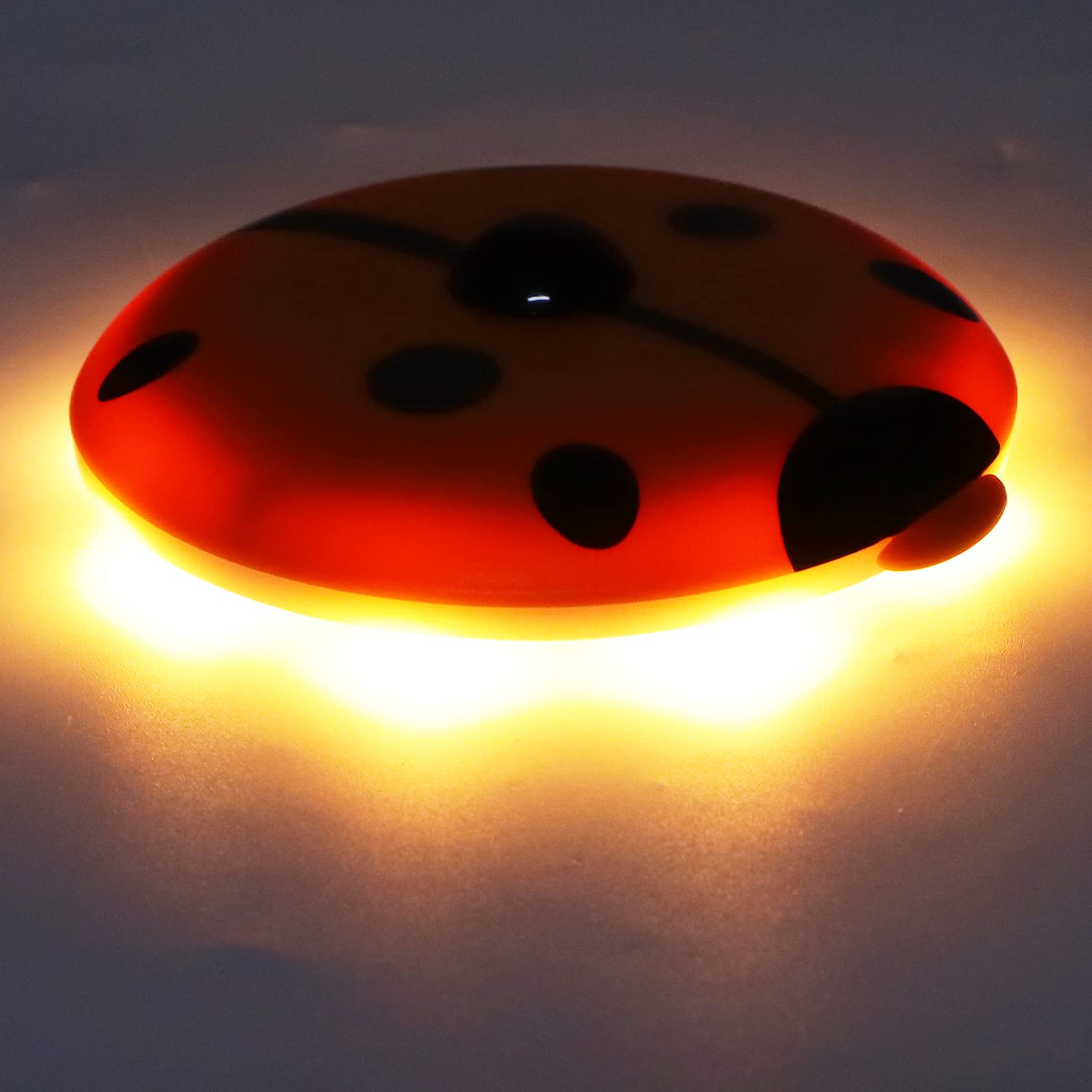 Septpenta Veilleuse à Détecteur de Mouvement, Mini Veilleuse LED Chaude Au Design Coccinelle, Haute Sensibilité et Contrôle Automatique, Peut Être Utilisée en Continu Pendant Environ 10 Heures(Rouge)
