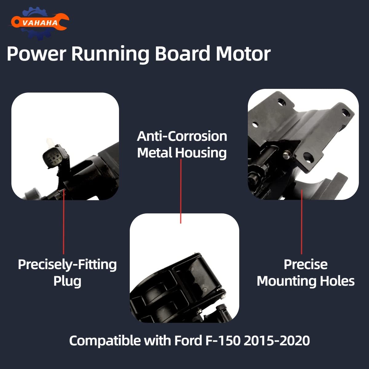 Power Running Board Motor with Bracket Compatible with Ford F150 2015-2020 (Left Driver Side) #FL3Z-16A507-A, FL3Z16A507A