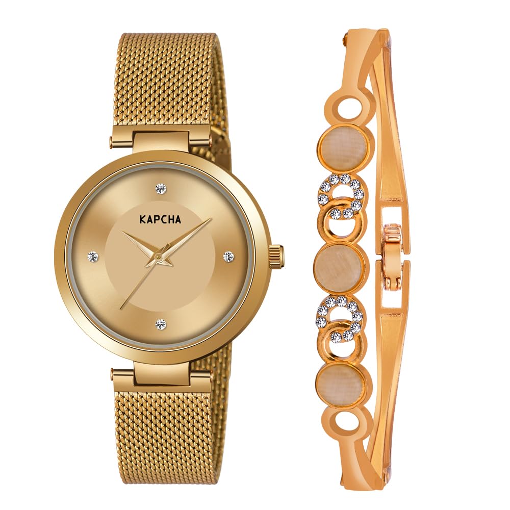 Women's Chain Watch with Matching Bracelet – 2-in-1 Combo Set, Elegant Timepiece and Chic Jewelry, Ideal for Gifting, Casual or Formal, Timeless Design-image-0
