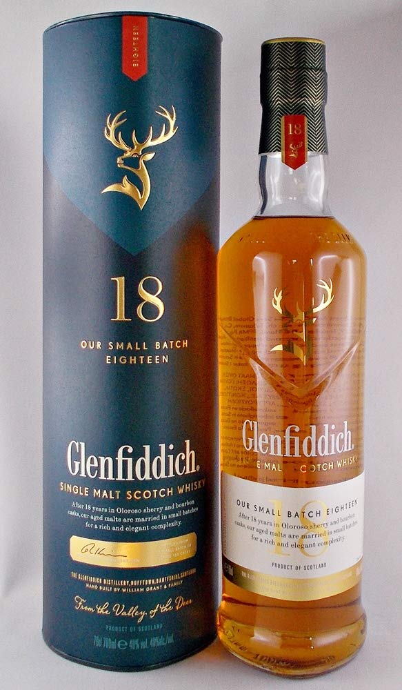 Glenfiddich 18 Jahre Single Malt scotch Whisky & 1 Glaskugelportionierer