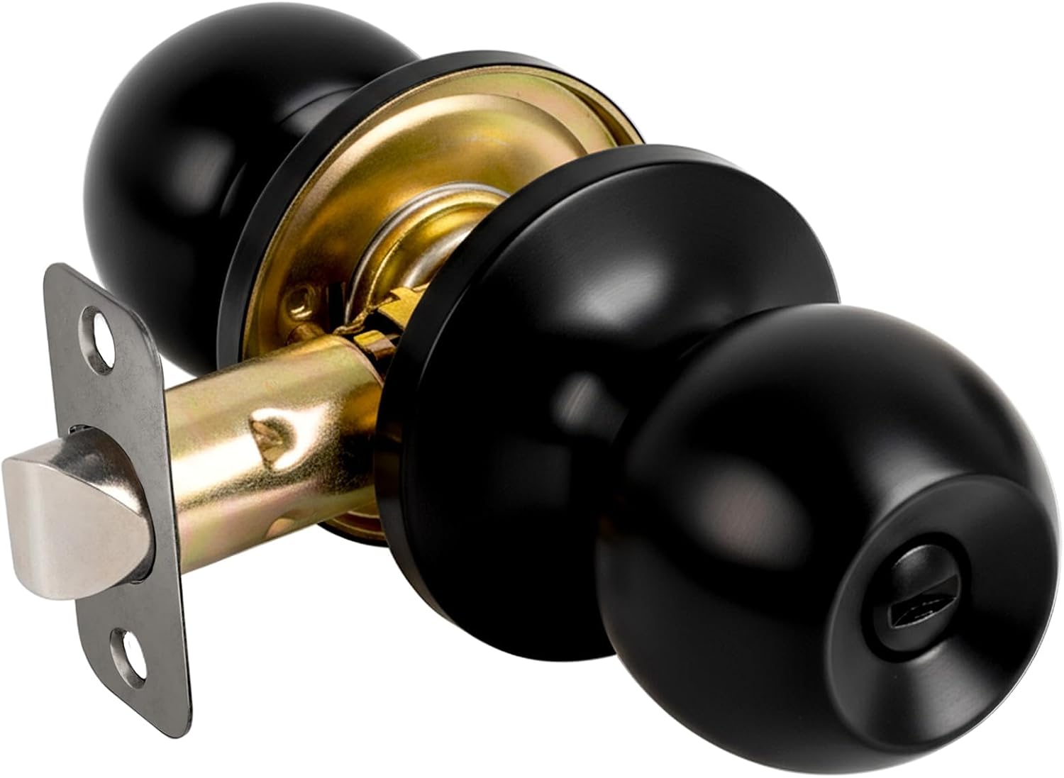 4 Pack Keyed Entry Door Knob with Lock and Key, Exterior and Interior Door Knob for Bedroom or Bathroom, Satin Nickel, Not Keyed Alike
