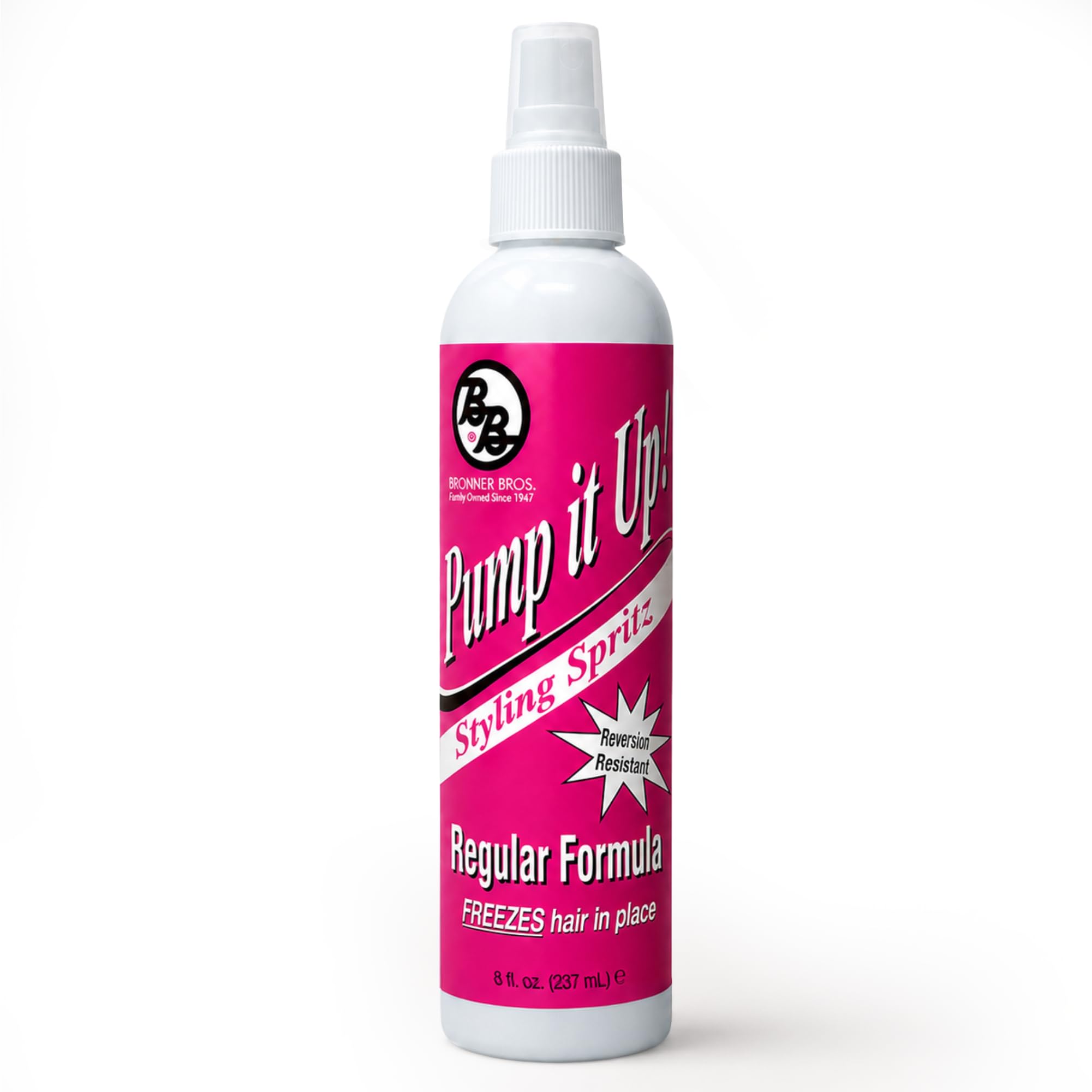 Bronner Bros Pump It Up! Styling Spritz Regular – Fast-Drying Hair Spray with Silk Amino Acids & Vitamin B5 to Enrich & Protect - No Build-Up