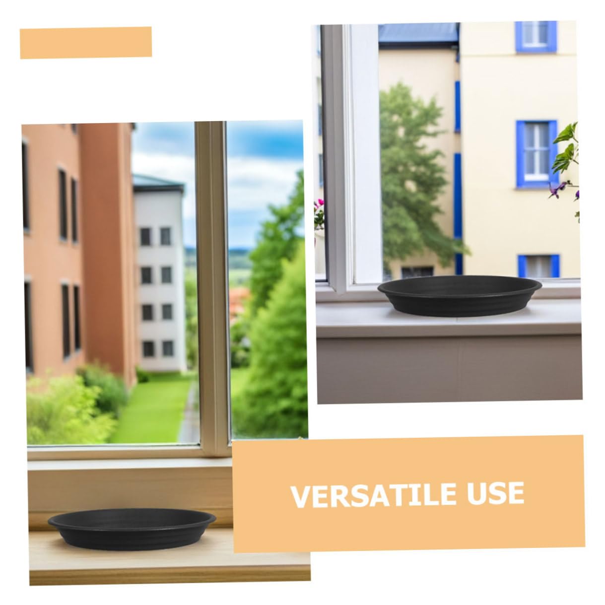 VALICLUD Bandejas para Macetas 5 Unidades Platos Recolectores de Agua Redondos de Plástico PP Diámetro Interior 26 CM Diámetro Exterior 32 CM Aptos para Interior y Exterior Protección
