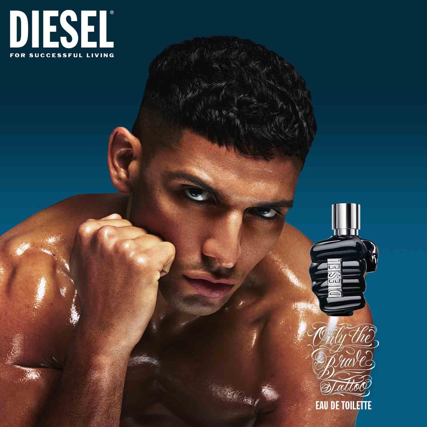 Diesel Only The Brave Tattoo Eau de Toilette Uomo, Profumo Uomo Speziato e Sensuale, Fragranza Orientale, Note di Mela, Pepe Bourbon e Tabacco, A Lunga Durata, Profumo di Lusso per Uomo, 50 ml