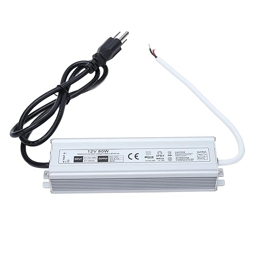 Miniatura 1 de Controlador LED 80W 12V24V impermeable IP67 LED transformador LED fuente de alimentación 100  265 V CA a 12 V24 V CC salida de bajo voltaje para luz
